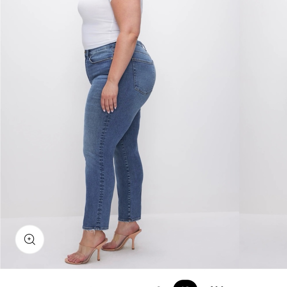 Good American Always Fits (size 14-18 Plus) Straight Leg Jean in Indigo316 - Picture 3 of 7